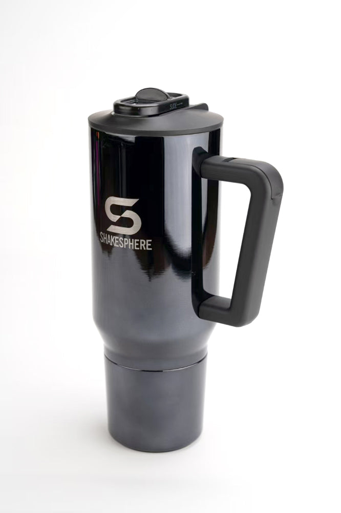 ShakeSphere® Go To Cup – 1000ml Double-Wall Thermal Storage Cup -Mirror Black