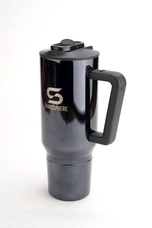 ShakeSphere® Go To Cup – 1000ml Double-Wall Thermal Storage Cup -Mirror Black