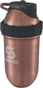 Protein shaker bottle 700mls "Tumbler" Double Wall Steel Copper