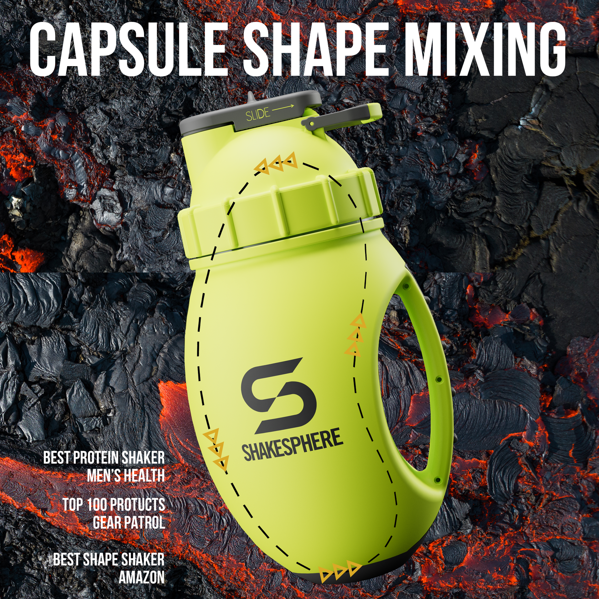 ShakeSphere Mixer Jug 1.3l Fluorescent Yellow　- 販売準備中 -