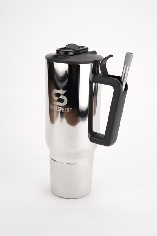 ShakeSphere® Go To Cup – 1000ml Double-Wall Thermal Storage Cup - Mirror Silver　- 販売準備中 -