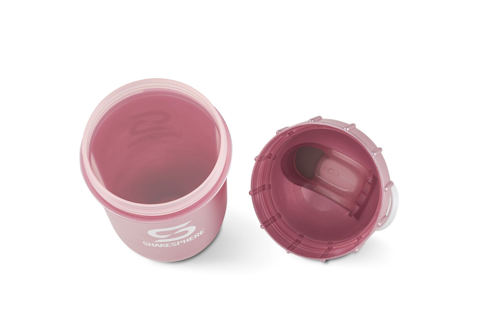 Protein shaker bottle 700mls "Tumbler View" Rose Gold/White Logo/Clear Window　- 販売準備中 -