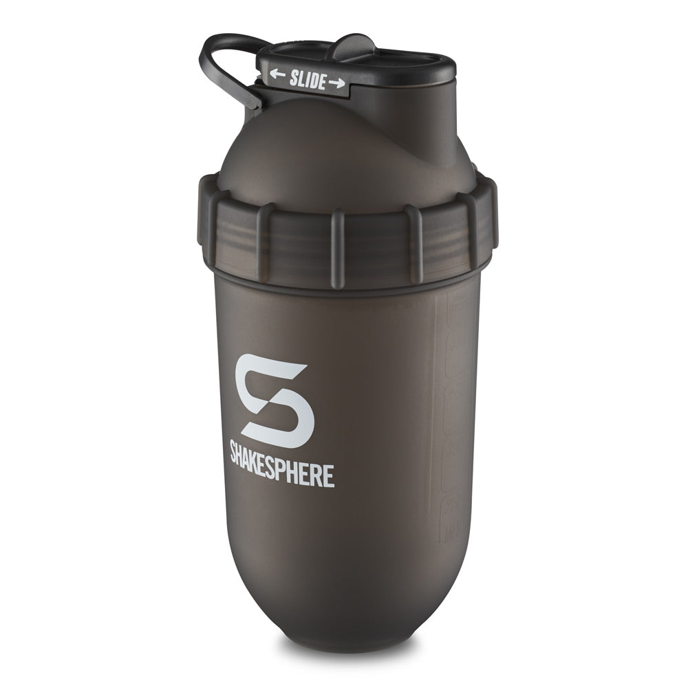 Protein shaker bottle 700mls "Tumbler Original" Frosted Black/White Logo