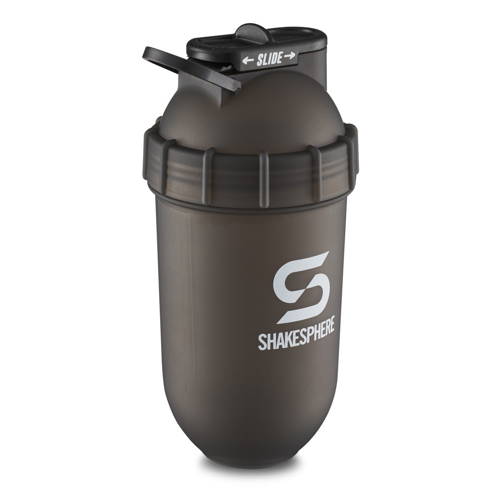 Protein shaker bottle 700mls "Tumbler Original" Frosted Black/White Logo