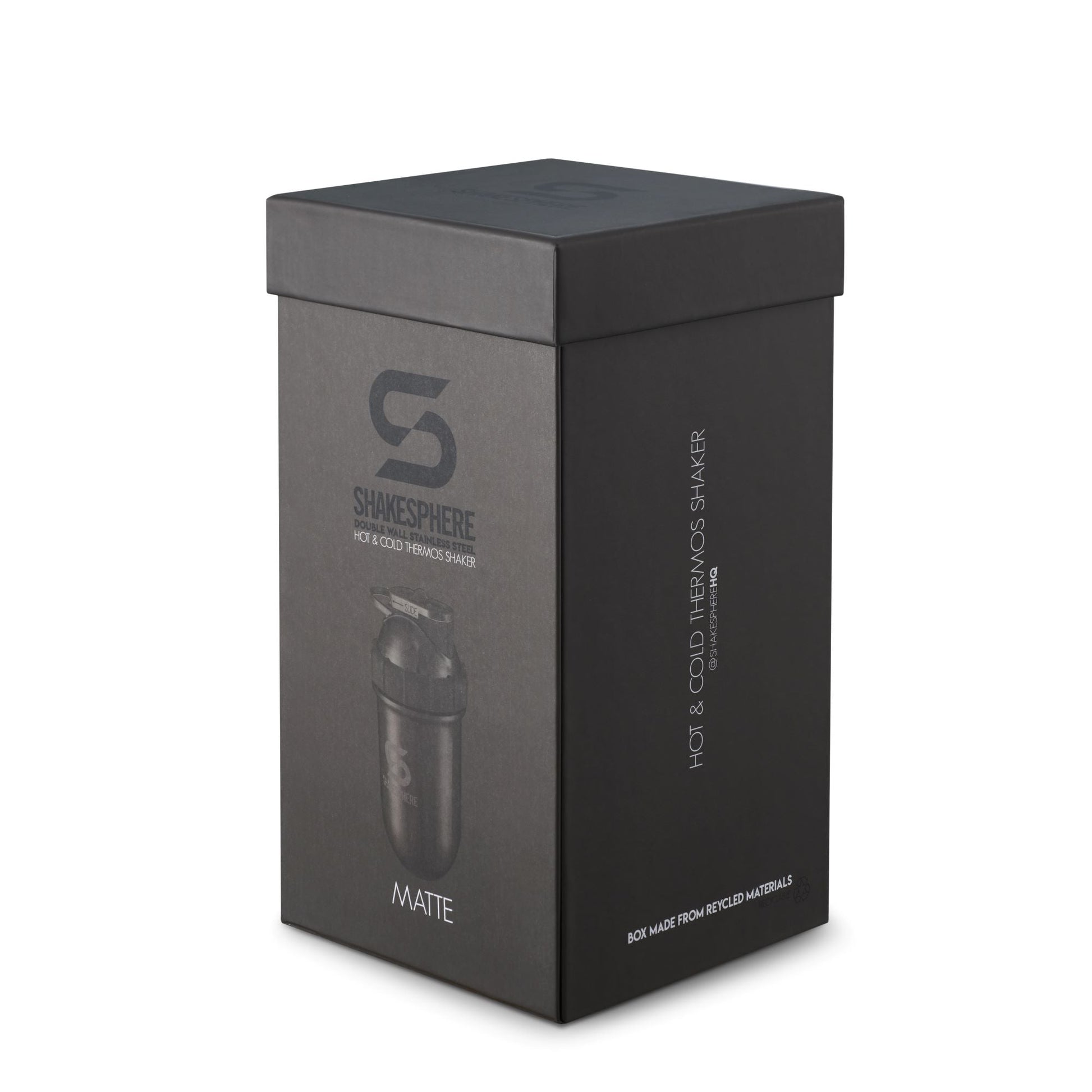 Protein shaker bottle 700mls "Tumbler" Double Wall Steel Matte Black　- 販売準備中 -