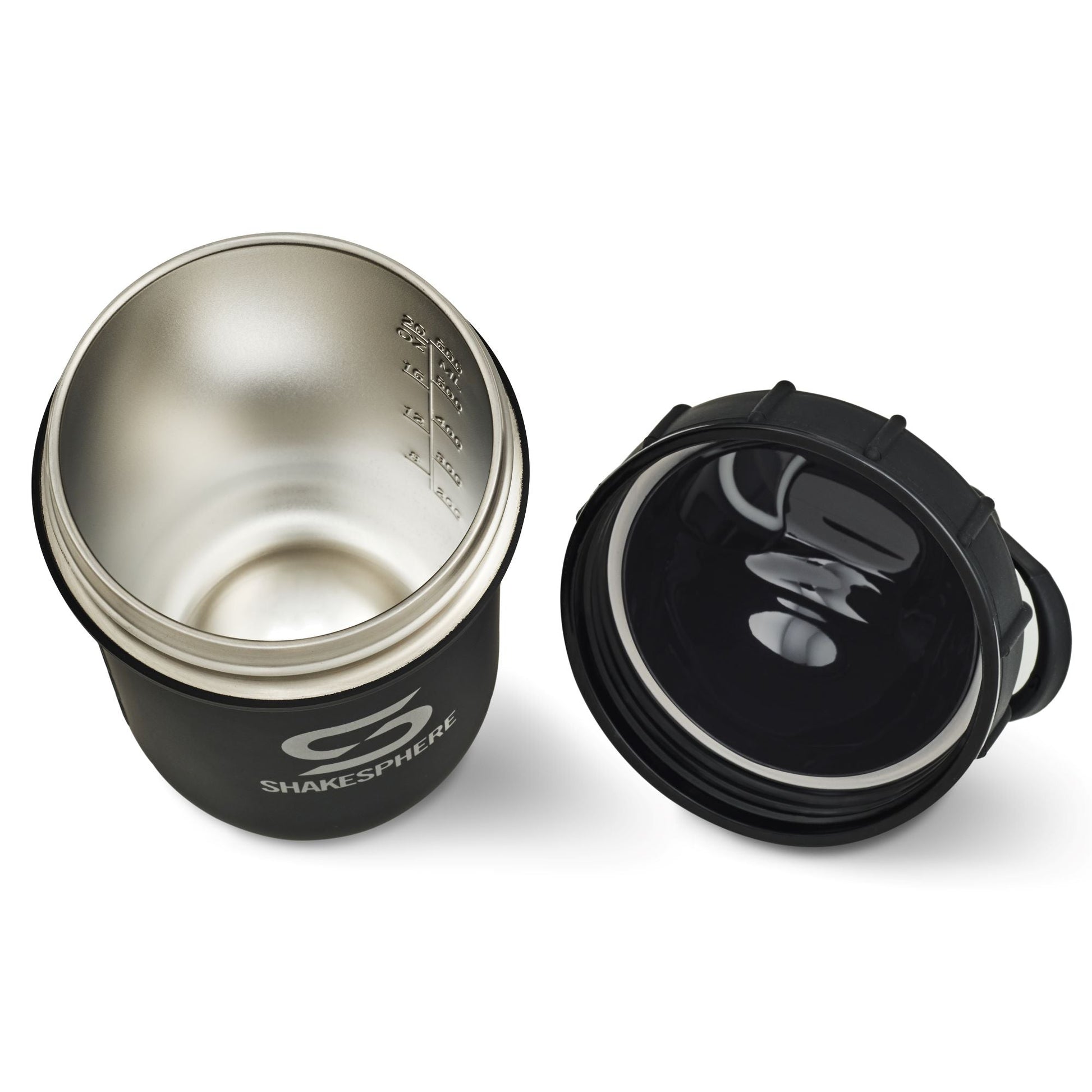 Protein shaker bottle 700mls "Tumbler" Double Wall Steel Matte Black　- 販売準備中 -