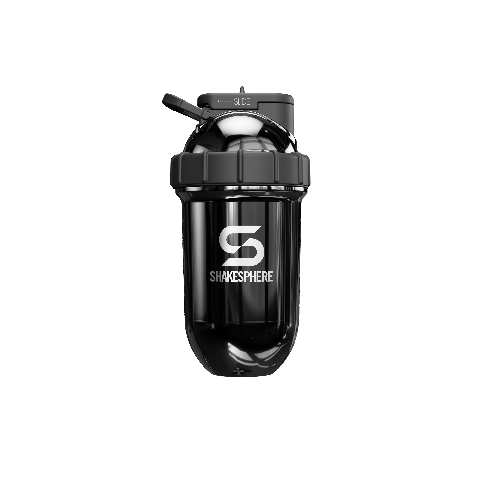 Protein shaker bottle 700mls "Tumbler" Double Wall Steel Mirrored Black - 販売準備中 -