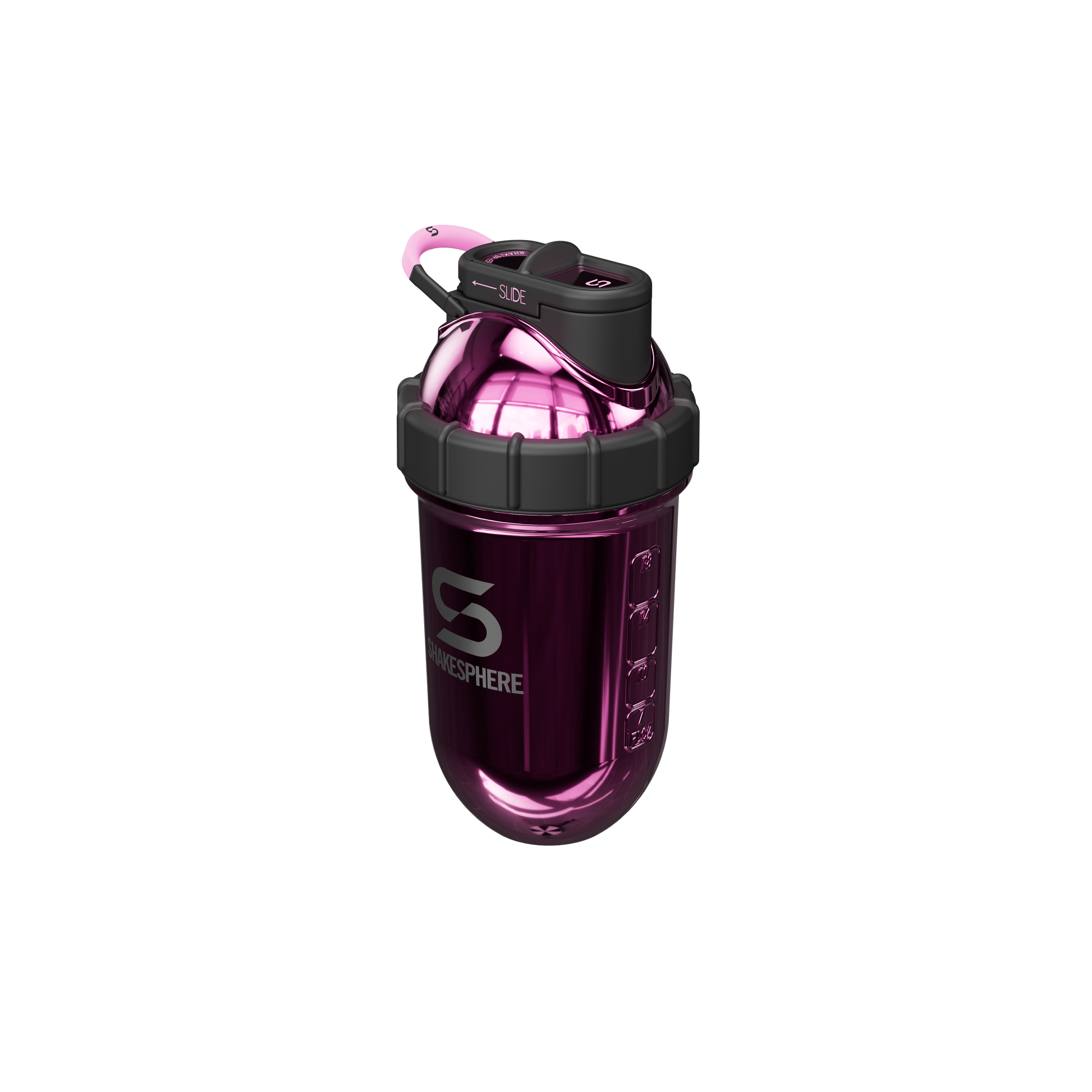Protein shaker bottle 700mls "Tumbler" Double Wall Steel  Mirrored Pink - 販売準備中 -