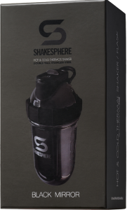 Protein shaker bottle 700mls "Tumbler" Double Wall Steel Mirrored Black - 販売準備中 -