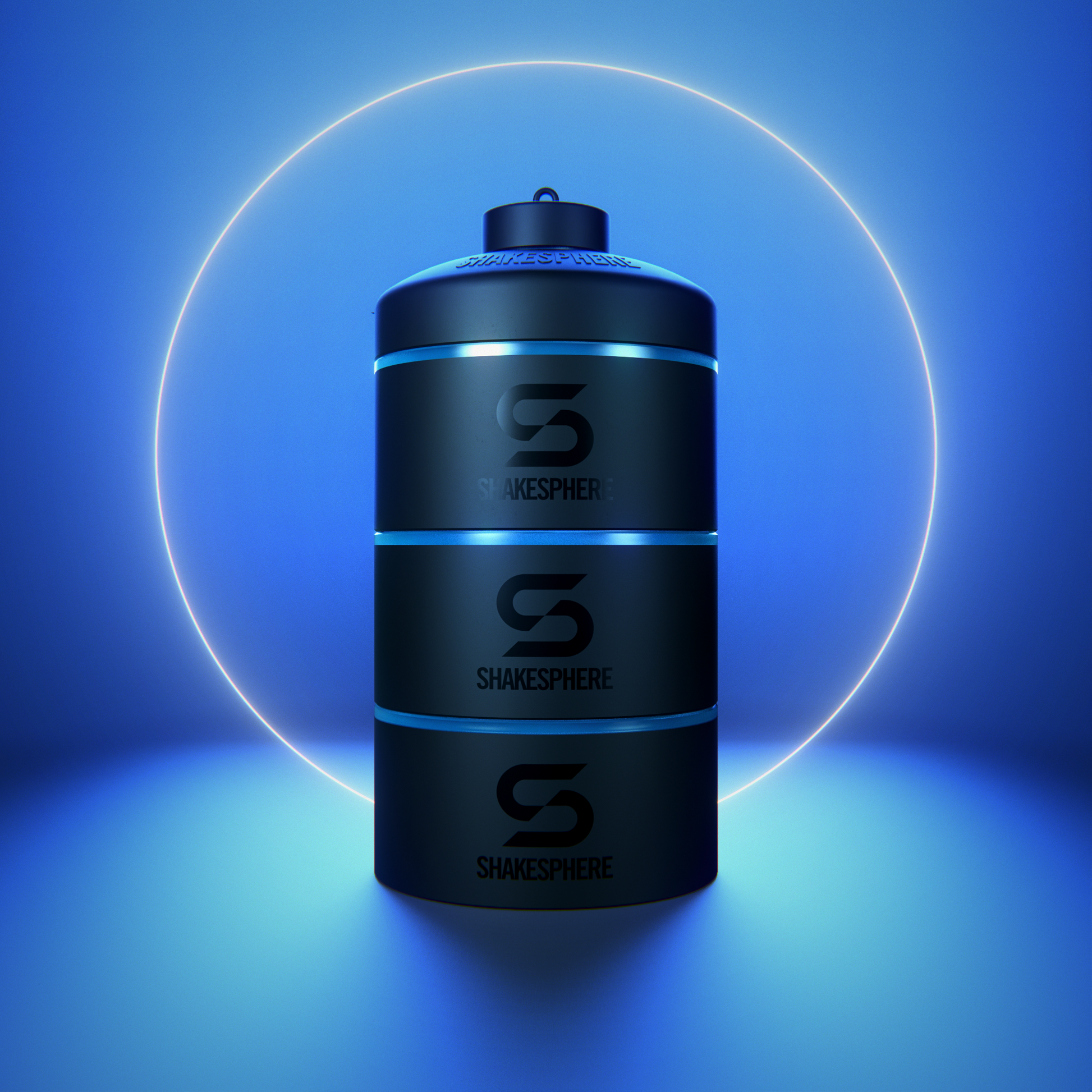 Protein Powder Stackable Storage Container 85g / 3oz, Cyan Blue　- 販売準備中 -