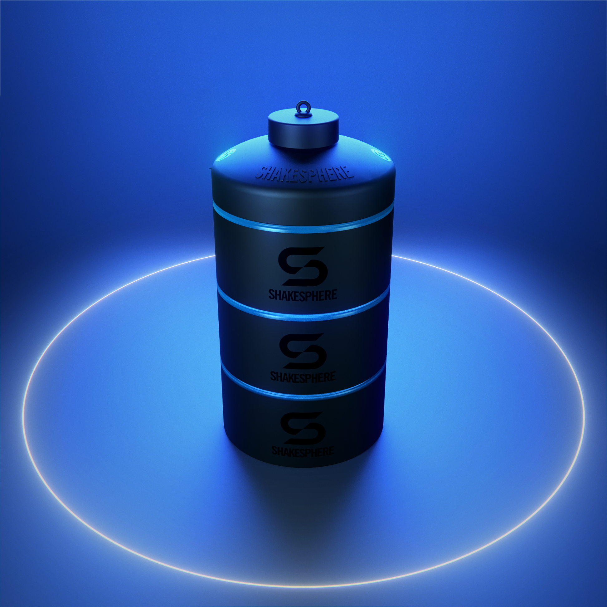 Protein Powder Stackable Storage Container 85g / 3oz, Cyan Blue　- 販売準備中 -