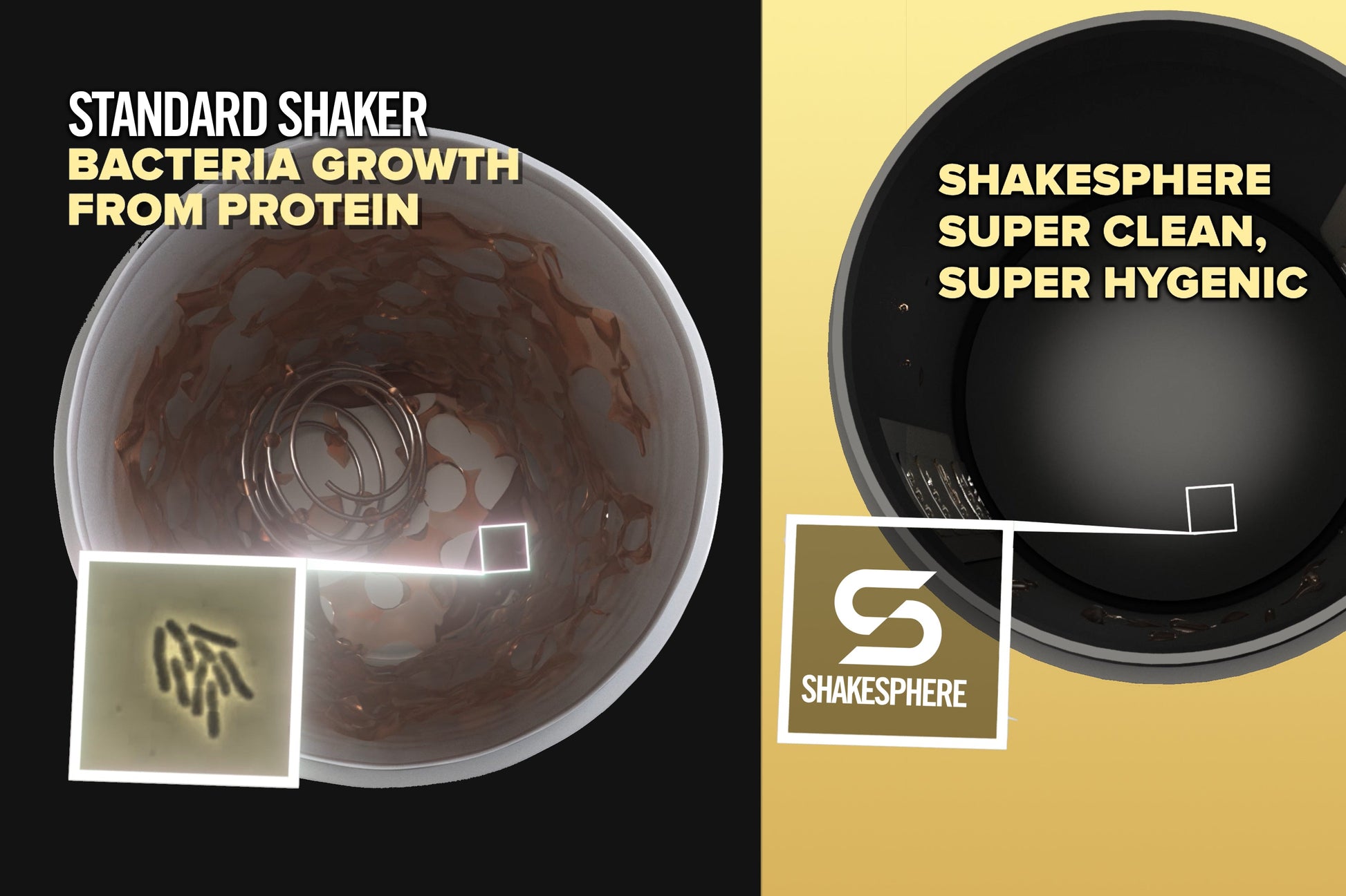 Protein shaker bottle 700mls "Tumbler View" Matte Black/Black Window　- 販売準備中 -