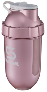 Protein shaker bottle 700mls "Tumbler View" Rose Gold/White Logo/Clear Window　- 販売準備中 -