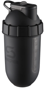 Protein shaker bottle 700mls "Tumbler View" Matte Black/Black Window　- 販売準備中 -