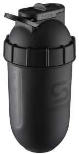 Protein shaker bottle 700mls "Tumbler View" Matte Black/Black Window　- 販売準備中 -