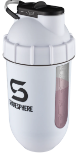Protein shaker bottle 700mls "Tumbler View" Matte White/Black Window　- 販売準備中 -