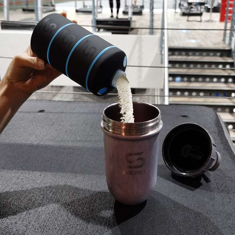 Protein Powder Stackable Storage Container 85g / 3oz, Cyan Blue　- 販売準備中 -