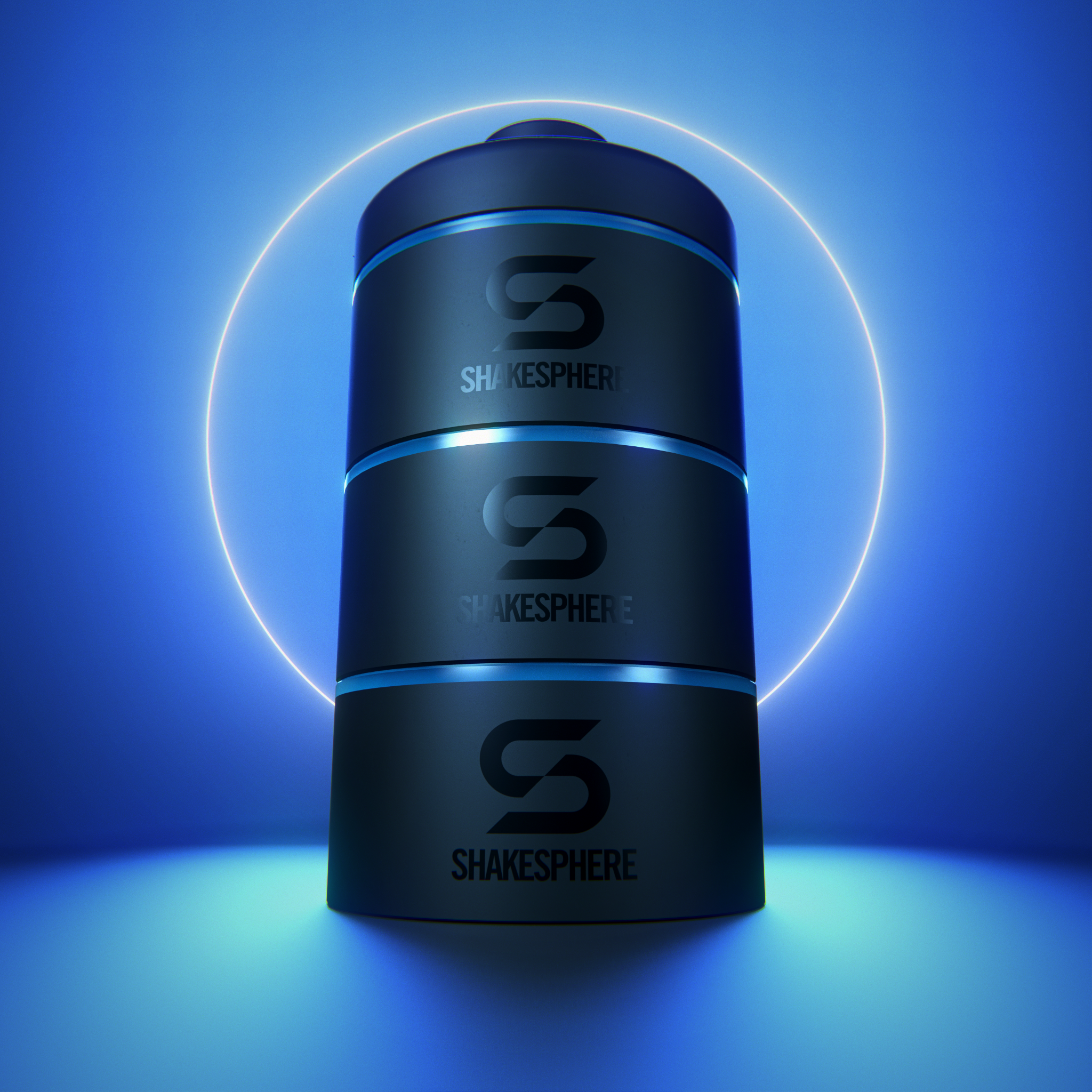 Protein Powder Stackable Storage Container 85g / 3oz, Cyan Blue　- 販売準備中 -