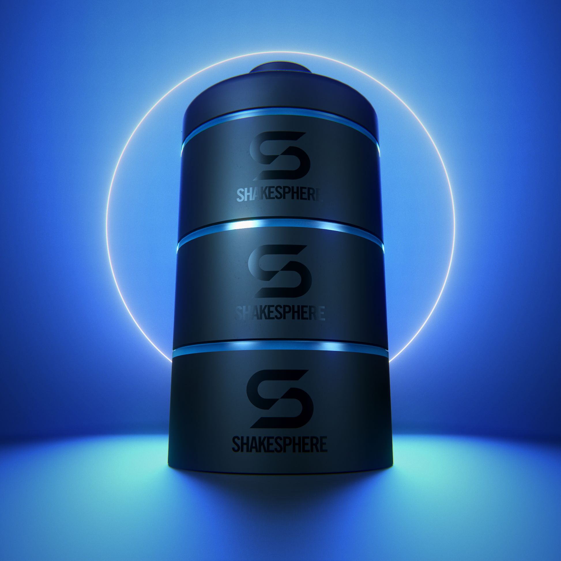 Protein Powder Stackable Storage Container 85g / 3oz, Cyan Blue　- 販売準備中 -